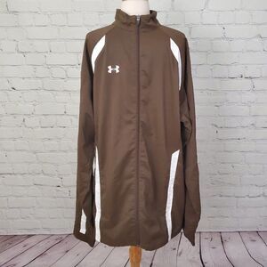 NWT UNDER ARMOUR - Jacket Brown New Windbreaker Athletic NEW sz LGT L Tall